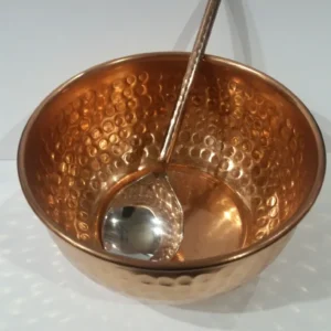 Hammered Copper Bowl With Spoon