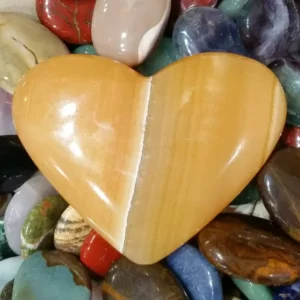 Orange Calcite Heart